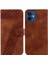 Iphone 12 Için Telefon Kılıfı Kabartmalı Desen Kart Yuvası Fonksiyonu Cüzdan Pu (Yurt Dışından) 1