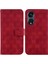 Telefon Kılıfı Için Oppo Oppo 8t 5g Kickstand Çift 8 Kabartmalı Pu Deri Kart (Yurt Dışından) 1