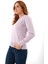 Kadın Lila %100 Pamuk Bisiklet Yaka Triko Kazak Bluz TRIST-6101 5