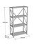 Metal Kitaplık 4 Raflı Dekoratif Kitaplık Raf Atlantik Çam 4