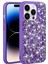 Apple iPhone Uyumlu 14 Pro Kılıf Parlak Taşlı Tasarım Zore Linea Kapak-Mor 1