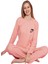 Baskılı Pijama Takımı Pudra Pembe 1