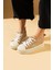 Poli Anatomik Taban Yıldız Detay Bağcıklı Kadın Sneaker 59-650-24 3