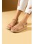 Yüksek Taban Ince Bantlı Tokalı Kadın Sandalet 64-285-24 3