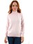 Kadın Pudra %100 Organik Pamuk Balıkçı Yaka Triko Kazak TRIST-6103 1