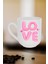 Love Baskılı Hediye Içi Beyaz Lüx Kupa Bardak Porselen Çay Kahve Fincanı 2