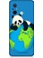Xiaomi Redmi 12C Uyumlu Yorgun Panda ve Dünya Desenli Silikon Kılıf 1