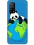 Xiaomi Mi 10T Uyumlu Yorgun Panda ve Dünya Desenli Silikon Kılıf 1