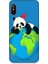 Xiaomi Redmi 6 Pro Uyumlu Yorgun Panda ve Dünya Desenli Silikon Kılıf 1