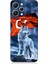 Xiaomi Redmi 12 Uyumlu Kurt Göktürk ve Bayrak Desenli Silikon Kılıf 1