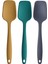 Büyük Boy Yanmaz Yapışmaz Silikon Düz Spatula Sarı Yeşil Antrasit 3 Lü Set Düz 3lü Spatula 1