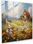 Charming Glass Print Of Looney Tunes Characters In An Impressionist Countryside, 30X30 1