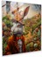 Exquisite Renaissance Glass Print Of Bugs Bunny In A Classic Countryside Setting, 30X30 1