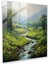 Serenity Glass Print Of Impressionist Landscape - Wall Decoration With Wildlife, 30X30 1