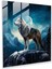 Majestic Night Wolf Glass Print - Wall Decor, 30X30 1