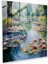 Painted Anarchy Impressionist Glass Print– Tranquil Water Lily Pond, 30X30 1