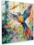 Vibrant Aquarelle Glass Print: Colorful Bird In Tropical Rainforest Wall Art Decoration, 30X30 1