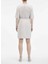 Bisiklet Yaka Düz Açık Gri Kısa Kadın Elbise Structure Twll Mını Shıft Dress 4