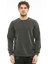 Sweatshirt Bisiklet Yaka Içi Polarlı 3 İplik Pamuklu Normal Kesim Erkek Antrasit 1