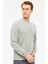 Sweatshirt Bisiklet Yaka Içi Polarlı 3 İplik Pamuklu Normal Kesim Erkek Gri 5
