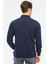Sweatshirt Polo Yaka Içi Polarlı 3 İplik Pamuklu Normal Kesim Erkek Lacivert 2