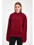 Bordo Hoodie, Oversize Hoodie, Kadın Hoodie, Kanguru Cepli Hoodie, Lastikli Hoodie 3