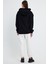 Siyah Hoodie, Oversize Hoodie, Kadın Hoodie, Kanguru Cepli Kapüşonlu 3