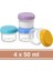 4 Adet Bebek Mama Yoğurt Saklama Kabı, Besin Ölçekli Sızdırmaz Mama Kabı 4’lü Set (4X50ML) 1