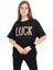 Kız Çocuk Tasarım Yazı Desenli T-Shirt 9-14 Yaş LX038 4