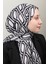Soft Touch Şal 2778-19 Siyah-Beyaz 2