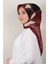 Pamuklu Trend Eşarp 9808-8 Bordo-Siyah 1