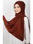 Şifon Şal Düz Renk 1293-42 Koyu Kiremit 1