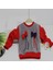 Çift Fiyonklu Kız Çocuk Polar Sweatshirt Bisiklet Yaka Gri - Kırmızı 1- 10 Yaş 1