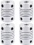 4 Adet 6mm Ila 8mm Şaft Kaplini 25MM Uzunluk 18MM Çap Step Motor Çoğaltıcı Alüminyum Alaşımlı Bağlantı Konnektörü (Yurt Dışından) 1