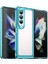 Samsung Galaxy Z Fold 3 5g Için Şeffaf Pc Arka Tpu Tampon Telefon Kılıfı - Turkuvaz (Yurt Dışından) 1