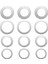 Testere Bıçağı Adaptör Halkası Seti Testere Bıçağı Burcu Açılı Taşlama Iç Açıklık Dönüşüm Contası Yüksek Kaliteli Gümüş Metal (12/paket) (Yurt Dışından) 1