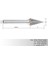 Tungsten Karbür Çapak Sivri Koni Şekli Çift Kesim Döner Çapak Dosyası 70X12MM 1/4 Inç Şaft Çapı ile (Yurt Dışından) 1