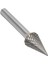 Tungsten Caide Çapak Sivri Koni Şekli Çift Kesim Döner Çapak Dosyası 70X12MM 1/4 Inç Şaft Çapı ile (Yurt Dışından) 1