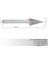 Tungsten Caide Çapak Sivri Koni Şekli Çift Kesim Döner Çapak Dosyası 70X12MM 1/4 Inç Şaft Çapı ile (Yurt Dışından) 3