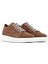 Erkek Vizon Bağcıklı Süet Deri Sneaker 3