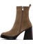 Kadın Kahverengi Süet Deri Topuklu Bot 4
