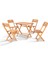 Nar Sokağı Bahçe Takımı Pita 4+1 Ahşap Bahçe Balkon Bistro Set 1