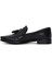 Erkek Siyah Püsküllü Deri Casual Loafer 2