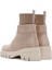 Kadın Bej Kalın Tabanlı Süet Postal Bot 5