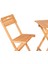 Nar Sokağı Bahçe Takımı Tiny 2+1 Ahşap Bahçe Balkon Bistro Set 3