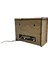 Ahşap Modem Saklama Kutusu Çift Yüz Mdf Meşe Formlu 18X25X9 cm 4
