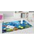 Çocuk Halısı ve Bebek Halısı Yıkanabilir Kaymaz Taban Figürlü Mavi Dijital Baskı Halı HC076 3