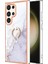 Samsung Galaxy S24 Ultra Yüzük Tutucu sı Mermer Tpu White 006 Telefon Kılıfı (Yurt Dışından) 1