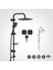 Tekno Trust Aqua Jet Black Rain Duş Seti 1