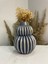 Iskandinav Çizgili Bubble Vazo Model 3 1
